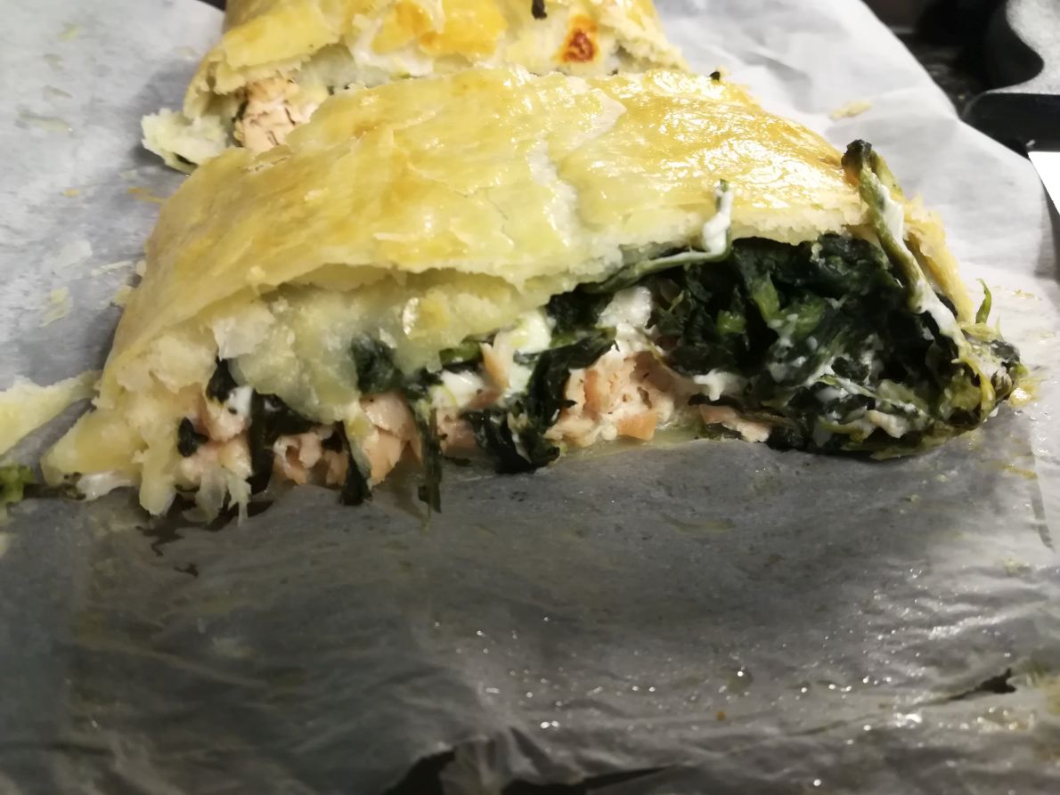 Spinatstrudel mit Lachs und Feta – Wolfi*s Kochblog